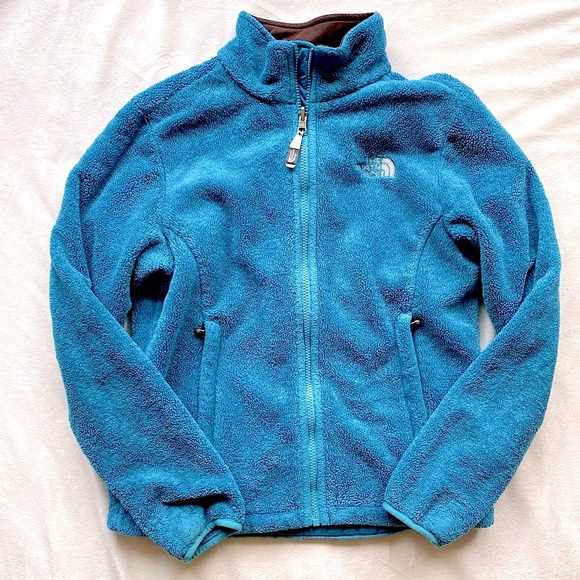 The North Face Teal Blue Fleece Zip Jacket Women’s Small | Soft Full Zip - Picture 1 of 14